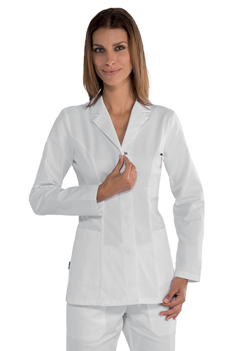 CASACCA DONNA COIMBRA: casacca bianca per infermiere e assistenti adatta anche per farmacista...